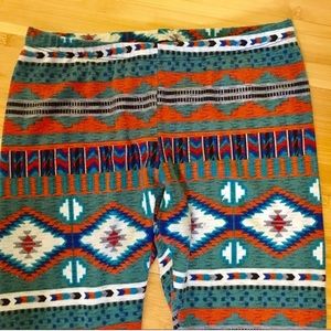 Southwest print thick thermal leggings